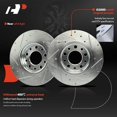 thumbnail image 5 of A-Premium 12.59 inch (320mm) Rear Drilled and Slotted Disc Brake Rotors + Ceramic Pads Kit Compatible with Select Jeep Models - Cherokee 2014-2021, 6-PC Set, 5 of 9