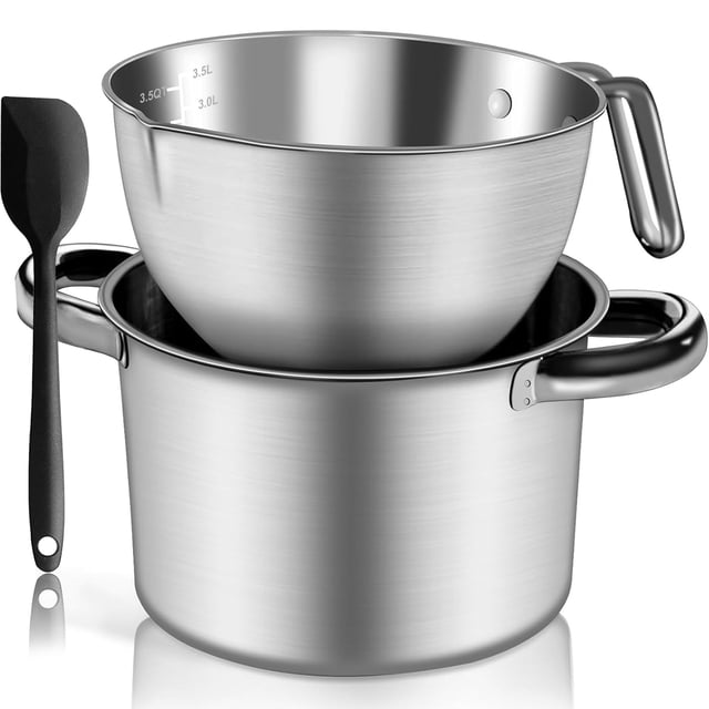 Juego de baño María Marsheepy de acero inoxidable de 3,5 L y 5 L