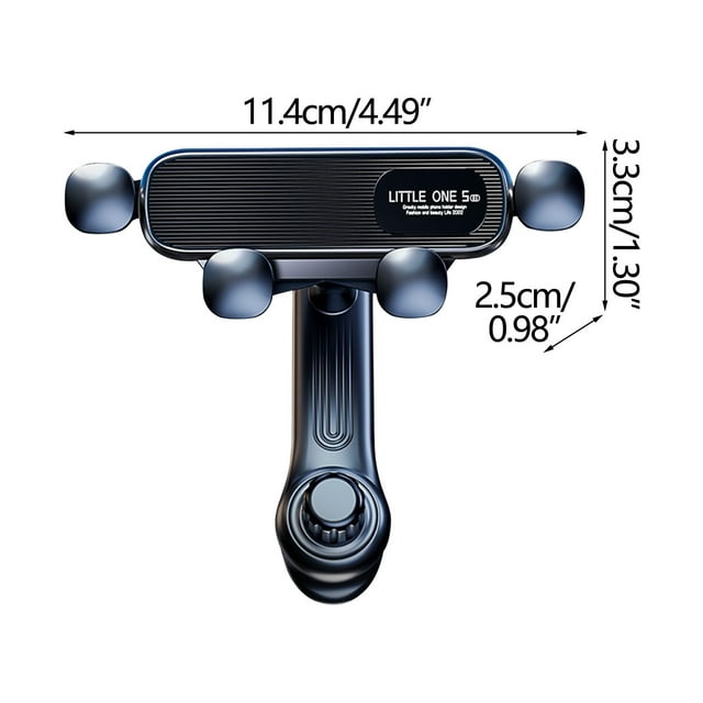 Montaje de Teléfono para Coche, Soporte de Clip de Ventilación con Brazo de Extensión para Ventilaciones Verticales Horizontales Vista sin Bloqueo Instalación Fácil Montaje de Coche de Teléfono Celula