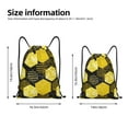 thumbnail image 2 of Fuzoiu Geometric Pattern with Bee Print Drawstring Backpack for Gym, Travel, Yoga,Sports Sackpack String Bag for Women Men-Small, 2 of 6