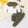 thumbnail image 2 of NOLDARES Toddler Baby Boy Clothes Set 2pcs Graphic Print Long Sleeve Sweatshirt Pullover and Casual Pants Fall Winter Outfits Clothing(Green,12-18 M), 2 of 7