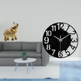 thumbnail image 2 of Escultura De Elefante Acrílico, Artesanía De Resina, Figura De Animal, Reloj Decorativo, Silencioso, Fácil De Leer, Adorno De Pared Redondo Simple Para Estante, Dormitorio, Escritorio,, 2 of 8