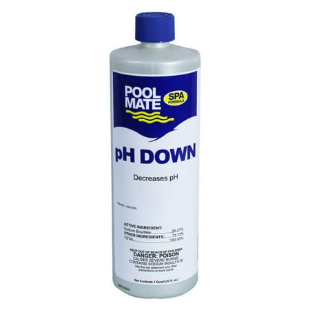 Spa Down Ph Reducer - Pool Mate 1 qt. pH Down for Swimming Pools