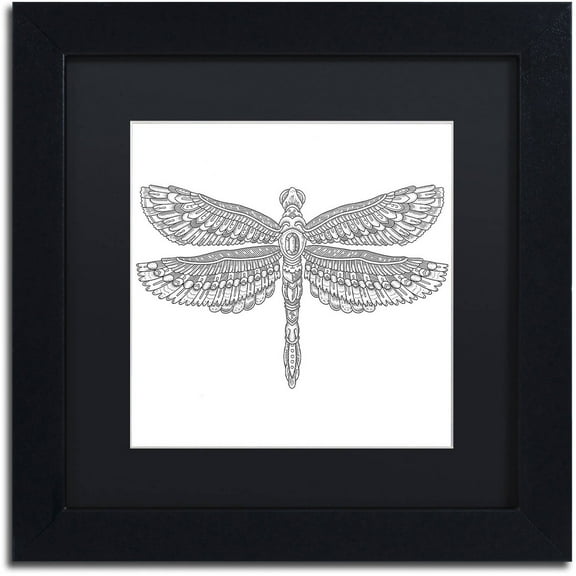 Trademark Fine Art "Spirit Animals 4" Canvas Art by Filippo Cardu, Black Matte, Black Frame