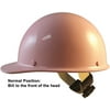 MSA Skull Guard Hard Hat - Fiberglass Cap Style With Swing Suspension - Custom Light Pink Color