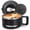 Black, variant on Microwave Ramen Bowl with Lid and Handle, 40.5 Oz Stainless Steel Liner Microwavable Soup Noodle Bowls, Instant Ramen Cooker Microwave Container for Office College Dorm, Beige