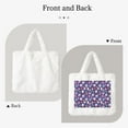 thumbnail image 2 of Rocae mushroom colorful Skull star or Plush Underarm Bag White Furry Purse Handbag for Autumn and Winter, 2 of 7