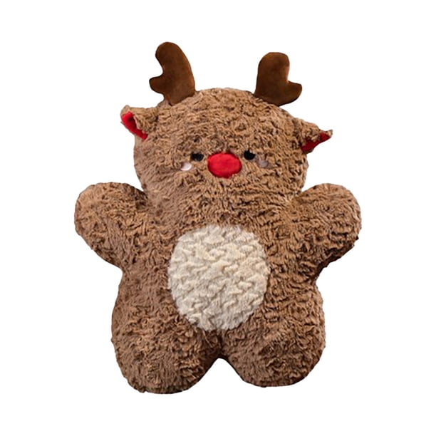 Muñecos de animales de dibujos animados Almohada de terciopelo de Papá Noel Árbol de Navidad Ciervo de Navidad Muñeco de nieve Casa de Navidad Cojines para el hogar