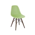thumbnail image 1 of Trige Lorem Green Mid Century Side Chair Walnut Base (Set of 2), 1 of 6