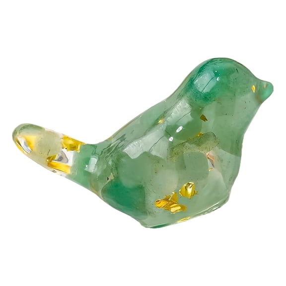 Clearance Desktop Ornament under $1,Bird Figurines Collectible Miniature Resin Glass Decorative Gravel Birds Art Animals Figurines For Desktop Home Decor Paperweight