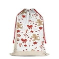 thumbnail image 3 of Christmas Bags Drawstring,Red Christmas Gingerbread Man Pattern Large Xmas Christmas Gift Bags,Reusable for Xmas and New Year Party Favors and Supplies,27.6" X 19.7", 3 of 6