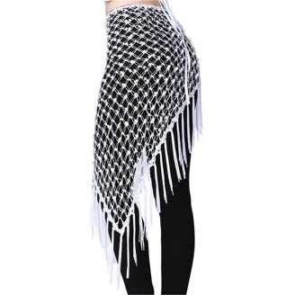 Women\'s Black Imported Belly Dance Hip Scarf Belt Performance Latin Wave Skirt Belly Dance Hip Scarf Belt Skirt Latin Dance Belt  main image 3