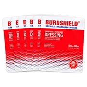 Burnshield معقمة الإسعافات الأولية لخلع الملابس غير العصا للجروح والحرق ، 6-Count