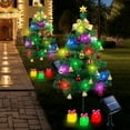 thumbnail image 2 of Qoosea 2 Pack Christmas Decorations Outdoor, 31 inch Solar Christmas Tree Lights Outside Decorations, Solar Lights Waterproof with 3 Box for Garden Pathway Cemetery Decor, 2 of 11