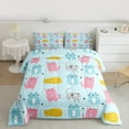 thumbnail image 2 of Feelyou Cat Kitten Animal Bedding Comforter Set for Child, Kawaii Love Heart Twin Comforter Sets, Cute Cartoon Blue Reversible Bedding Set, Breathable Home Decor, 2 Pieces, 2 of 8