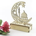 thumbnail image 3 of jifeng LED Lights Mubarak Ramadan Eid Wood Table Decor Decoration Mosque, 3 of 4