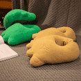 thumbnail image 4 of Funny Plush Slippers with Big Feet, Warm Winter Foot Warmer Slippers for Home Use,Green(L), 4 of 9