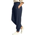 thumbnail image 5 of Rrxhxhs Harem Pants for Women Plus Size Solid Color High Waist Double Button Loose Casual Joggers with Pockets, 5 of 9