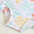 thumbnail image 7 of XAOFW Girl's One-Piece Swimsuits Cartoon Print Long Sleeve Crewneck Swimwear With Matching Swim Cap And Zipper Beach Sports Stylish Versatile Swim Wear, 7 of 7