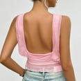 thumbnail image 6 of Lovskoo Summer Tops for Women 2024 Tank Tops Scoop Neck Sleeveless Solid Color Trendy Comfortable Breathable Blouses Tops Pink, 6 of 7