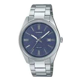 Casio Men's Silver Dial Mesh Bracelet Watch - MTP-B135M-7AVDF