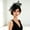 Black, variant on Layered Net Fascinator Hat with Pearl & Feather Ornament for Derby Wedding Cocktail Tea Party Occasion Accessory