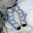 thumbnail image 5 of Hirioo Corgi Pattern Adult Middle Tube Socks Breathable Sock Non-Pilling,Contrasting Color Design, 5 of 6