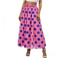 thumbnail image 1 of Faldas de las Mujeres Midi Gasa Impreso Suelto Ajuste Falda Midi Casual para la Primavera Verano Casual Uso Diario, 1 of 6