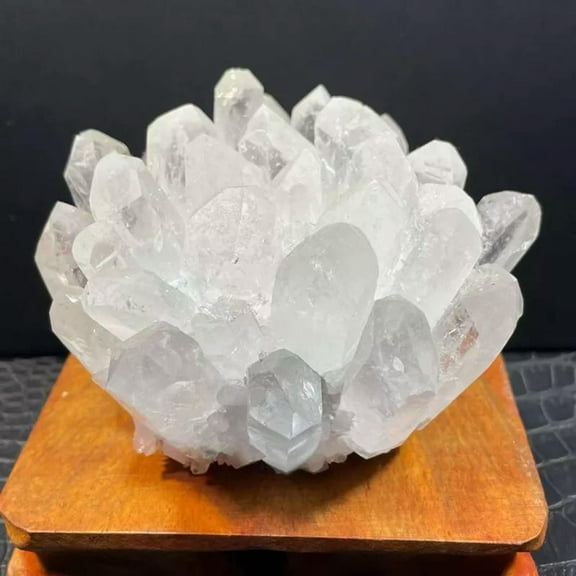 EOEMY 400-500G Raw Natural Clear Quartz Crystal Cluster Rough Geode Specimens Healing