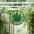 thumbnail image 5 of HELLOYOUNG 10inch Metal Leaf Tube Wind Chime  Flat Design with Dynamic Spin Effect, Outdoor Hanging Decor Wind-Activated Rotating Hook for Sculptural Movement, 5 of 9
