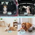 thumbnail image 7 of Dog Water Bowl, Dog Bowl No Spill Dog Food Water Bowl Slow Water Feeder, Spill Proof Pet Water Dispenser Vehicle Carried Travel Water Bowl for Small Medium Dogs and Cats, 25oz/750ML, Blue, 7 of 7