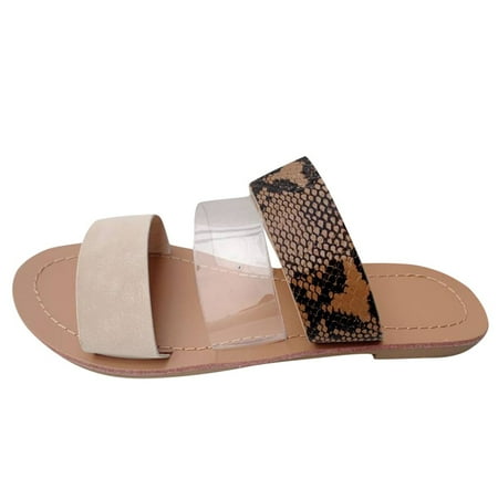

Follure Girl women s casual shoes Summer Beach Non-slip Slippers Flat Bottom Women s Shoes Beige 41