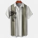 thumbnail image 2 of Camisas Para Hombre Manga Larga Casual Hombres Solapa Estampado Manga Corta Puños Botón Puerto Estilo Floral Camisa Sand Beach Hawaiianss Summer Top (Dark Gray, 3XL), 2 of 4