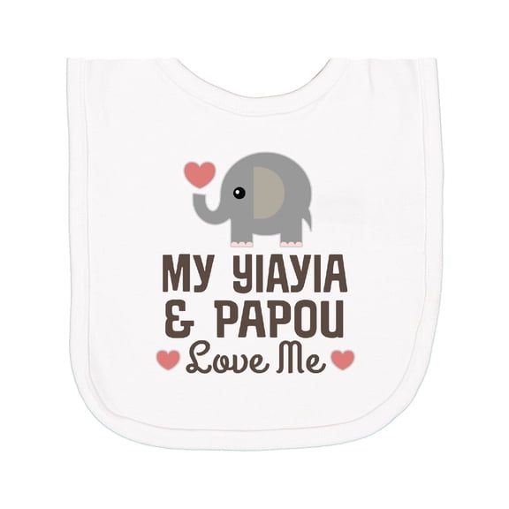 Inktastic My Yia Yia and Papou Love Me Newborn Bib