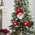 thumbnail image 4 of Clearance!Christmas Gnome Fence Peeker Yard Garden Sign, Xmas Red Gloves Peppermint Candy Tree Topper Ornaments Outdoor Patio Peeking Decor, Snowflakes Holiday Indoor Tree Decoration, 4 of 9