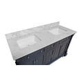 thumbnail image 4 of Sydney 60" Double Bathroom Vanity with Marine Gray Cabinet and Carrara Marble Top, 4 of 6