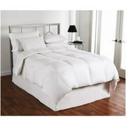 Angle View: Sateen 400 Thread Count Down Comforter, Light Warmth, White