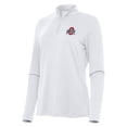 thumbnail image 2 of Women's Antigua  White Ohio State Buckeyes Reprocess Quarter-Zip Top, 2 of 3