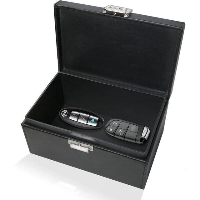 Caja grande para llaves de coche, jaula antirrobo RFID para seguridad del coche, caja de almacenamiento para llaves