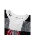 thumbnail image 4 of Musuos Matching Family Christmas Sweatshirts Long Sleeve Round Neck Reindeer Graphic Pullovers Plaid Tops, 4 of 9