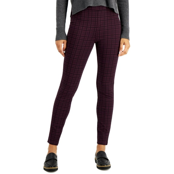 Style & Co Plus Size Printed Ponte Leggings Berry Jam Combo 0X