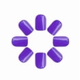 thumbnail image 4 of Juego de 24 cortaúñas cortos cuadrados de color morado con acabado brillante: 24 uñas postizas duraderas for un uso fácil, 4 of 4