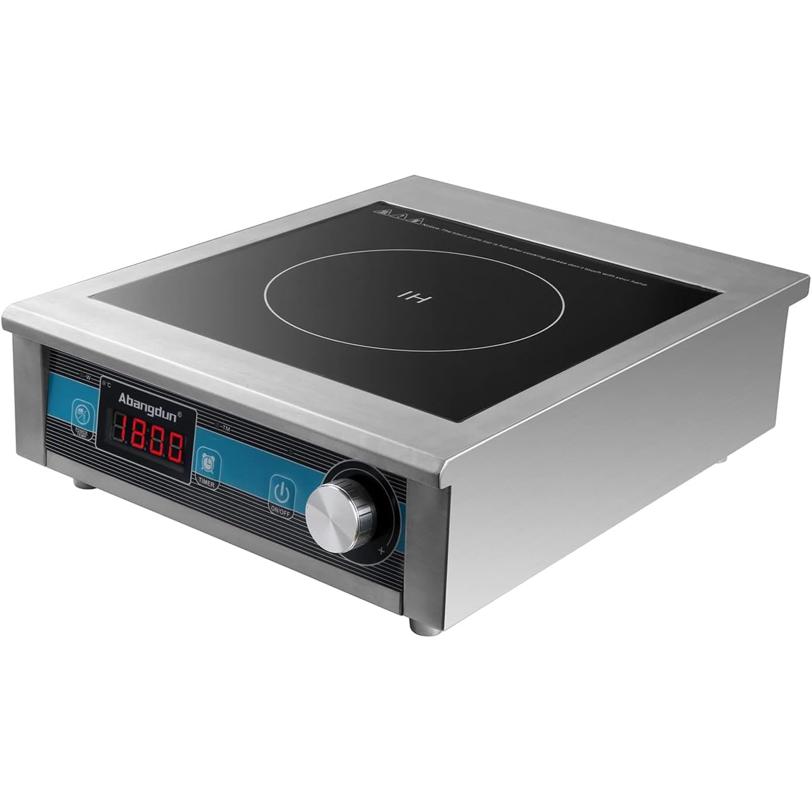Abangdun 1800W 85V~120V 2026 New Induction Cooktop Commercial Grade Countertop Burner 9 Inch Heating Coil Hot Plate Electric Stove