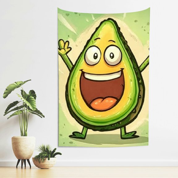 FCXZI Cartoon Avocado Tapestry Wall Decoration for Dorm Living Room 40*60in