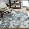 thumbnail image 2 of Blue Abstract Area Rugs for Living Room Washable Rugs Boho Moroccan Area Rug Soft Neutral Geometric Bohemian Carpet Distressed Indoor Rug for Bedroom Dining Room Office Foldable Nonslip Rug, 2 of 9