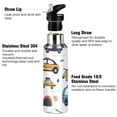 thumbnail image 3 of ALAZA Cute Car Airplane Water Bottle Insulated Flask Stainless Steel Straw Lid 20 oz, 3 of 6