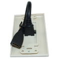 thumbnail image 2 of Wall plate: HDMI (Single) w/4'' Built-in Flexible Extension Cable, Ivory, 2 of 2