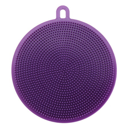 

Ocuuer Silicone Dish Washing Brush Household Pot Pan Bowl Cleaning Tools (Purple)
