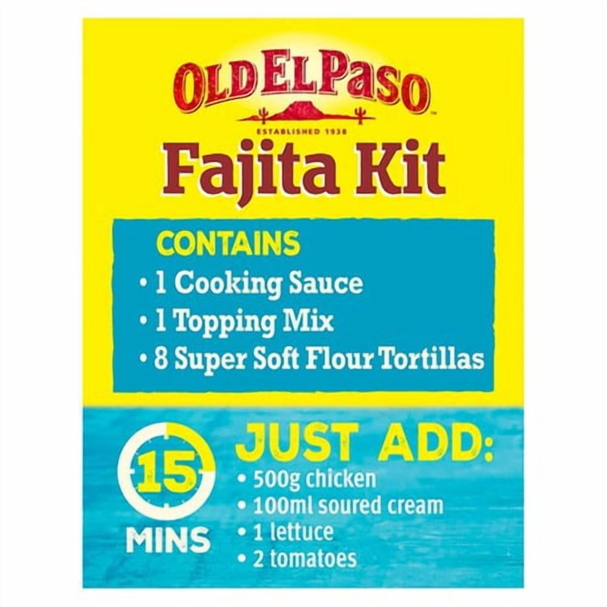 Old El Paso Mexican Extra Mild Super Tasty Fajita Kit 476g, British Import (Pack of 2)