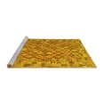 thumbnail image 2 of Ahgly Company Machine Washable Indoor Round Southwestern Yellow Country Area Rugs, 4' Round, 2 of 4